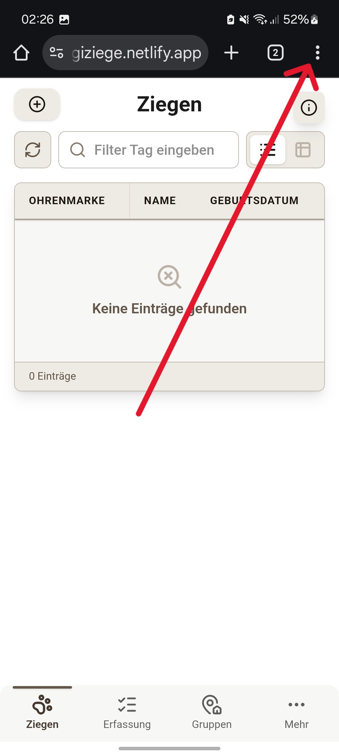Seiten Einstellungen